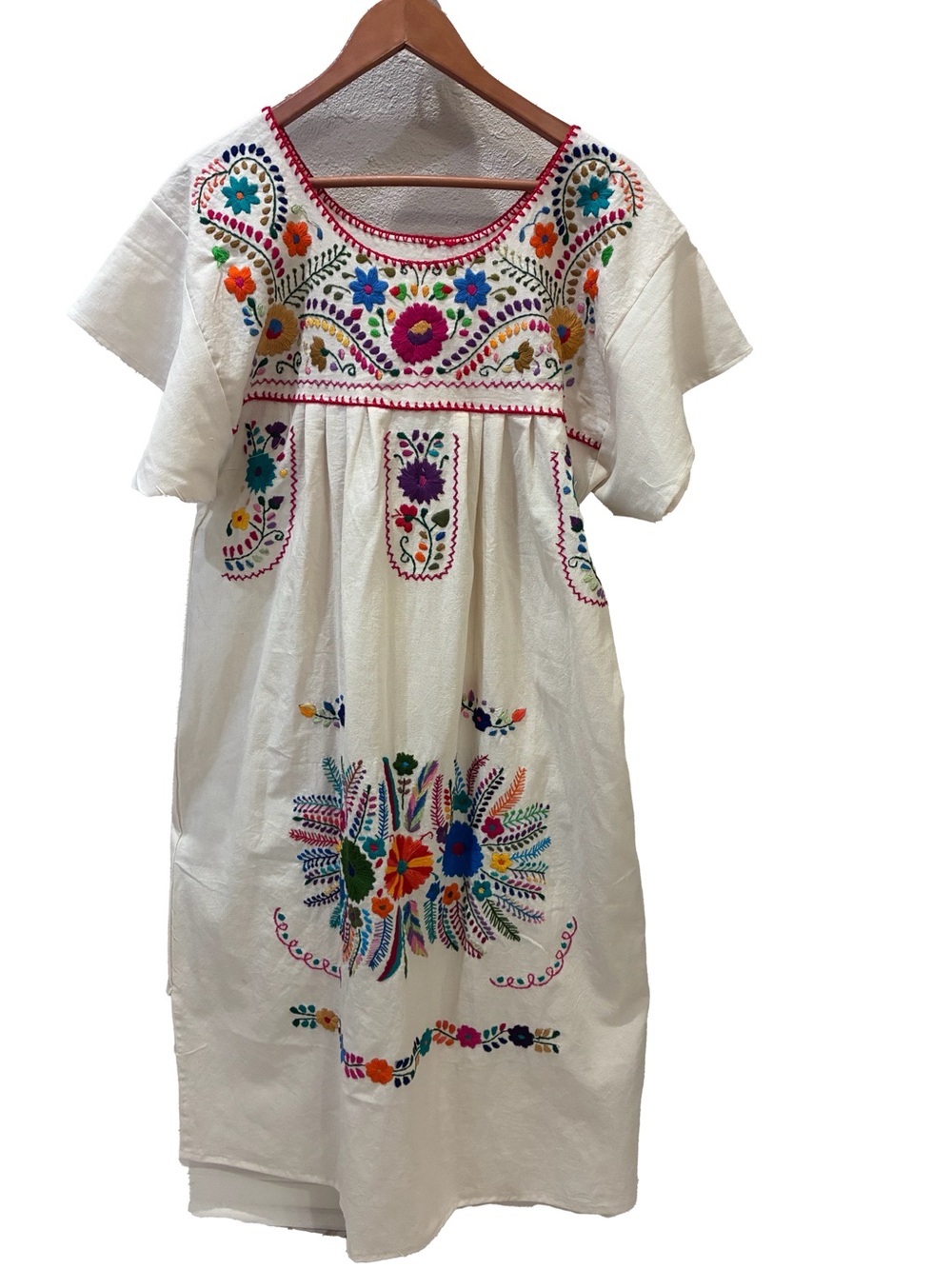 Handmade Embroidered Mexican Peasant Dress from Puebla, Mx. NWOT - Picture 3 of 7